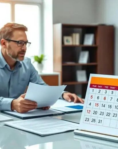 {"prompt":"Photorealistic image of a landlord and a tenant discussing a rental agreement in a bright, professional office setting, papers and contract documents on the desk, with a calendar showing a 15-day deadline highlighted, conveying urgency but calm professionalism.","originalPrompt":"Photorealistic image of a landlord and a tenant discussing a rental agreement in a bright, professional office setting, papers and contract documents on the desk, with a calendar showing a 15-day deadline highlighted, conveying urgency but calm professionalism.","width":1280,"height":720,"seed":42,"model":"flux","enhance":false,"nologo":true,"negative_prompt":"worst quality, blurry","nofeed":false,"safe":false,"quality":"medium","image":[],"transparent":false,"isMature":false,"isChild":false}