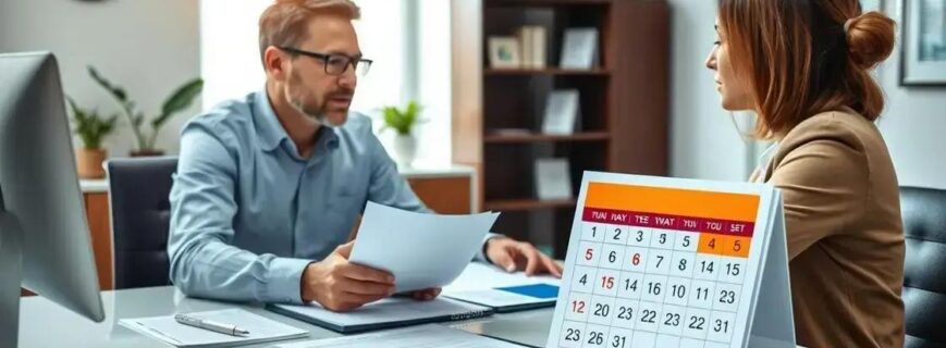 {"prompt":"Photorealistic image of a landlord and a tenant discussing a rental agreement in a bright, professional office setting, papers and contract documents on the desk, with a calendar showing a 15-day deadline highlighted, conveying urgency but calm professionalism.","originalPrompt":"Photorealistic image of a landlord and a tenant discussing a rental agreement in a bright, professional office setting, papers and contract documents on the desk, with a calendar showing a 15-day deadline highlighted, conveying urgency but calm professionalism.","width":1280,"height":720,"seed":42,"model":"flux","enhance":false,"nologo":true,"negative_prompt":"worst quality, blurry","nofeed":false,"safe":false,"quality":"medium","image":[],"transparent":false,"isMature":false,"isChild":false}